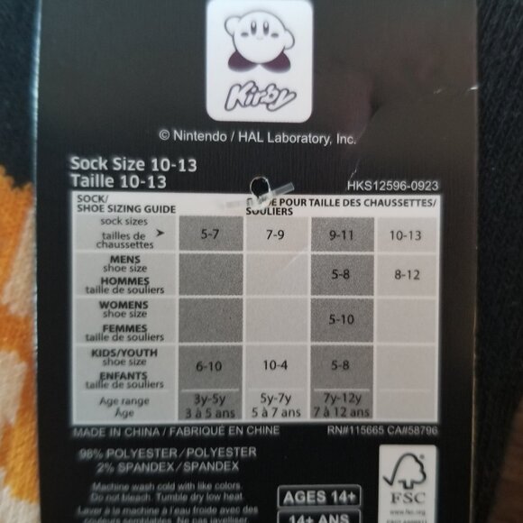 Nintendo Kirby 2 pairs socks - Picture 9 of 10